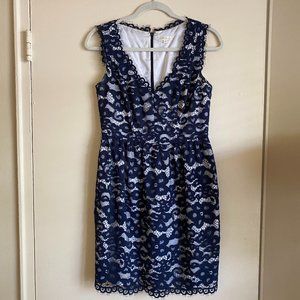 Navy Lace Shoshanna Dress, Size 4